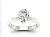 gros plan d'une bague en diamant sur fond blanc
