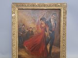 une image représentant un tableau où l'on voit un homme et une femme en train de danser