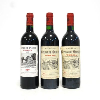 Lot de 3 blles comprenant : - 1 Blle CH. PLINCE Pomerol 1989… - Photo 1