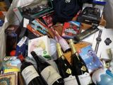 many bottles of wine and other items in a bag