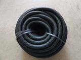 a close up of a coiled hose on a table