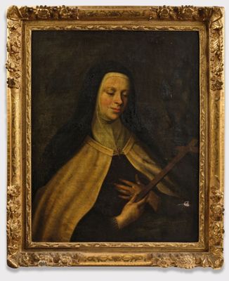 un tableau représentant une femme tenant un couteau à la main