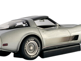 a silver model of a sports car on display