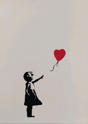 BANKSY (d'après) by WCP. Girl with Red Balloon.
