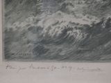 a picture of a drawing of a wave in the ocean