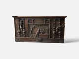 une image représentant un coffre en bois orné de sculptures