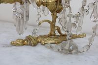 Paire d'appliques en bronze ciselé et doré à décor de feuill… (photo 4)