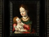 an image of a painting of a woman holding a child