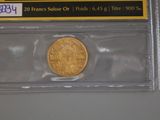 a picture of a gold coin in a plastic bag