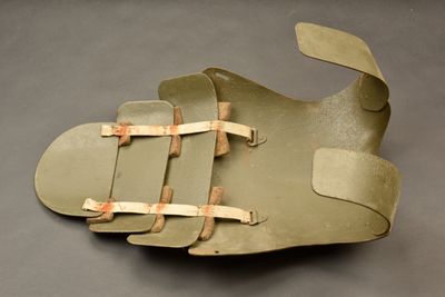 a pair of sandals that are on a table