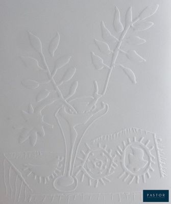 the cover of a book with a drawing of a plant on it
