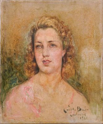 Emile BAES (1879-1954) Portrait de femme - 1940 Huile sur to…