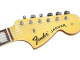 an electric guitar with the fender jaguar logo on it