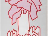an image of a pink and red painting on a white background