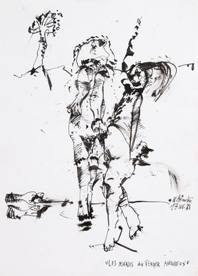 dessin d'un homme et d'une femme debout l'un à côté de l'autre