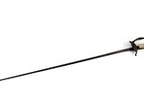 a black and white picture of a sword on a white background