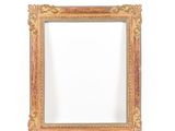 an old picture frame on a white wall with a white background