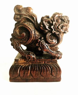 CHINE / « Chien de Fo », sceau à cacheter au chiffre « HD » …