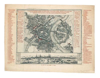 une vieille carte de la ville de Paris sur laquelle figure une ligne rouge