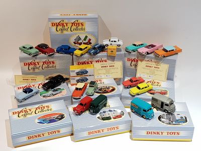 a lot of toy cars that are on display
