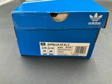 a blue box that has a label on it