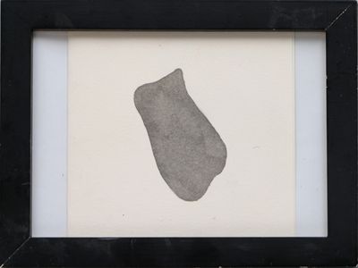 une photo d'une photo d'un rocher dans un cadre noir