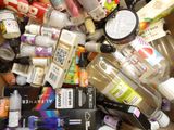 a box full of different types of cosmetics and makeup products