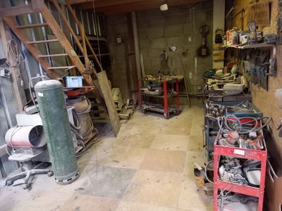 a room with a lot of tools in it