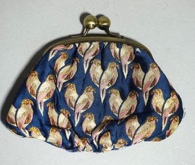 CRAZY LOU Porte-monnaie en tissu a décor d'oiseaux