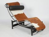 an image of a chair with a cow hide on it