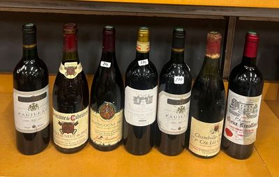 plusieurs bouteilles de vin sont alignées sur une étagère dans un magasin