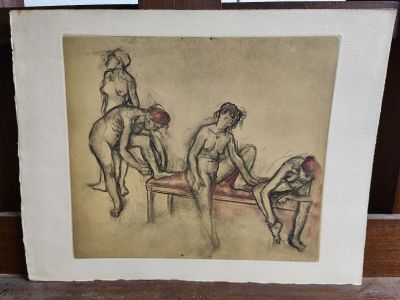 Edgar DEGAS d'après : "Quatre danseuses au repos".