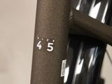 a close up of a bike with a number 45 on it