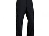 a picture of a black pants with cargo pockets and a belt