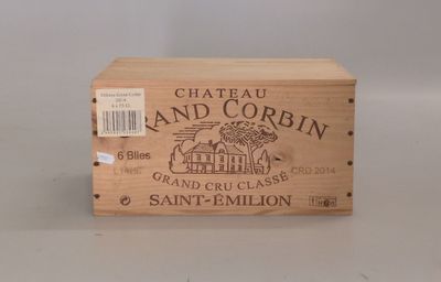 a wooden box with a label on it that says chateau and corbin