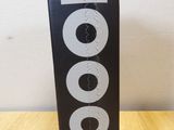a black box with a white number on it sitting on a table