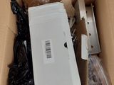 a cardboard box with a bunch of items inside of it