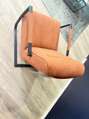 Fauteuil H&H modèle CRONOS en velours rouille (pv 999€) - Photo 1