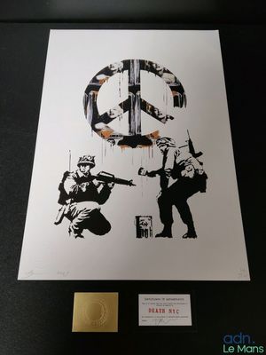 DEATH NYC. Sérigraphie sur papier signée à la main, avec cer…