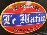 french enamel sign, le premer d ' albati informe