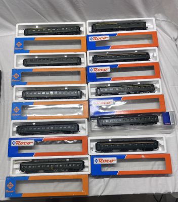 HO - ROCO – lot de 10 wagons voyageurs SNCF type UIC réseau Est et aut - Photo 1