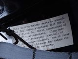 a piece of paper that has been placed on a bag