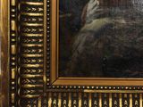 a picture of a painting of a woman with a cat
