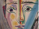 an image of a painting of a person with a face painted on it