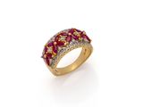 a ruby and diamond ring, by van cleef