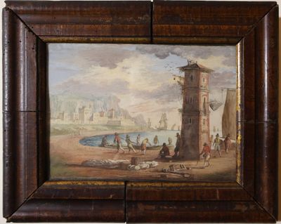 a picture of a painting on the wall of a building