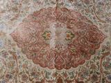 a large oriental rug on the floor in a room