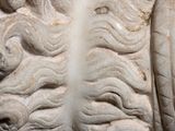a close up of a statue of a man with a beard