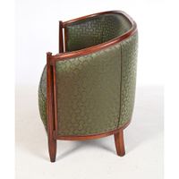 SALON ART DECO en bois patiné à assise arrondie et montants … (photo 4)