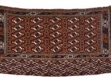 a brown and white rug on a white background